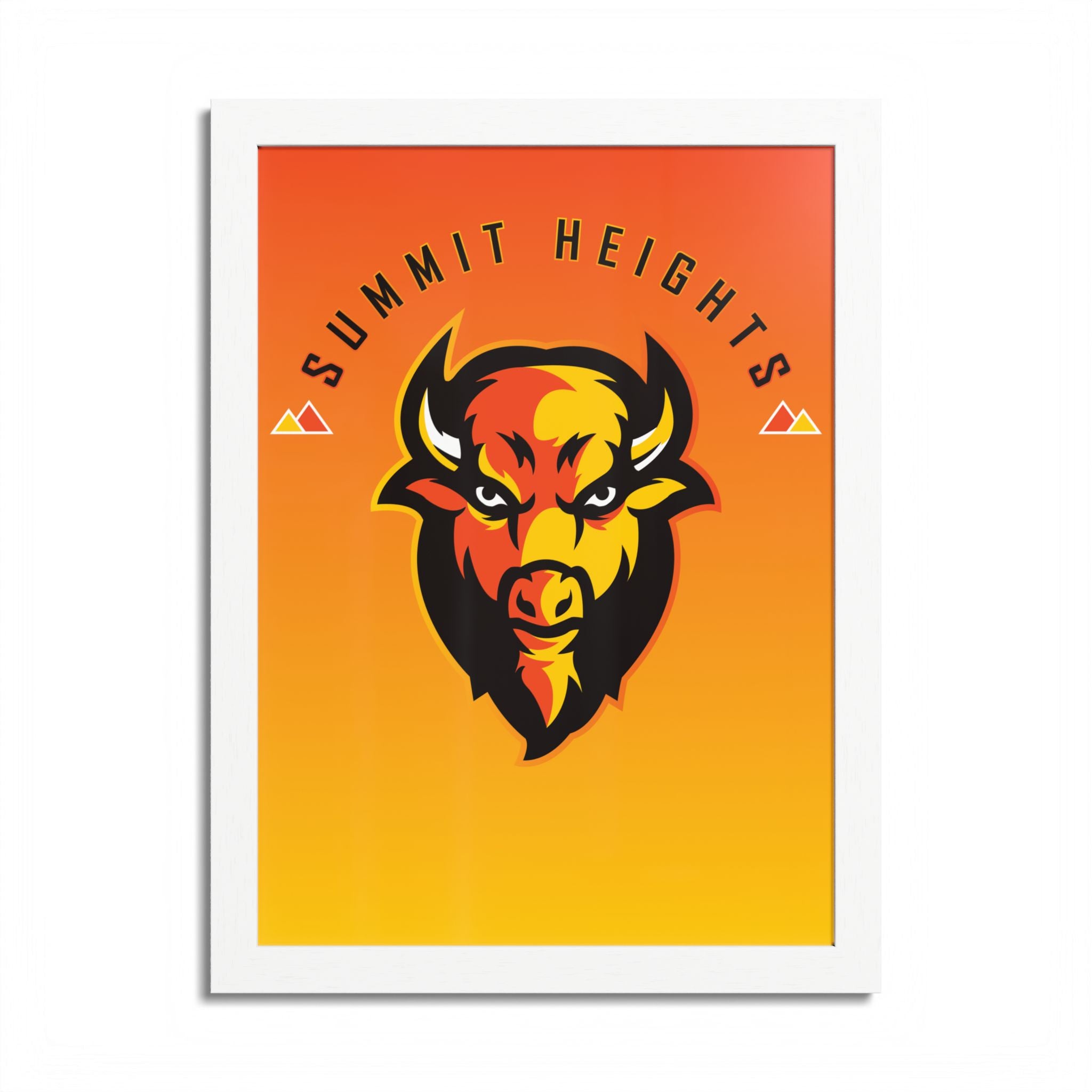 Bison Originals (Bison Gradient) Framed Poster, Multi-Color