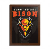Bison Originals (Summit Heights Bison) Framed Poster, Multi-Color