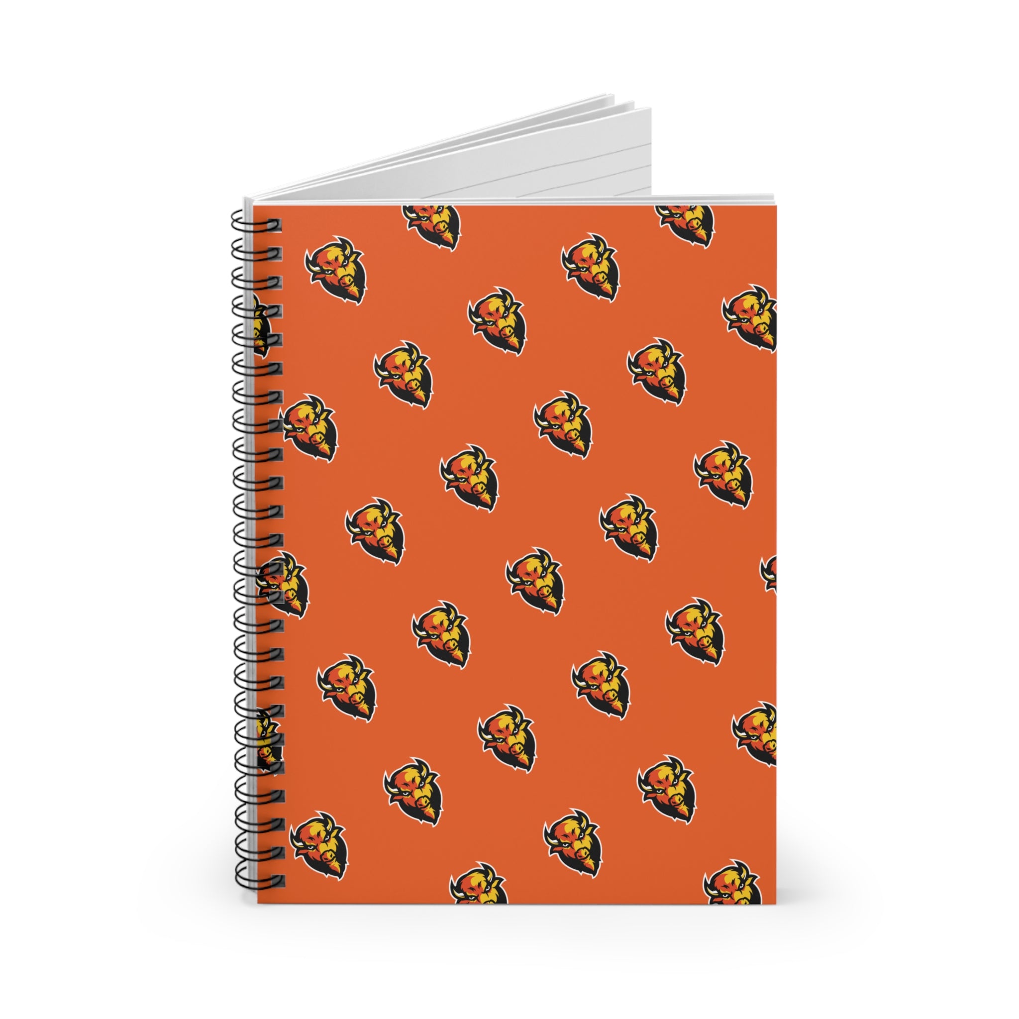 BISON ORIGINALS (BISON pattern - orange) Spiral Notebook - Ruled Line