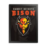 Bison Originals (Summit Heights Bison) Framed Poster, Multi-Color