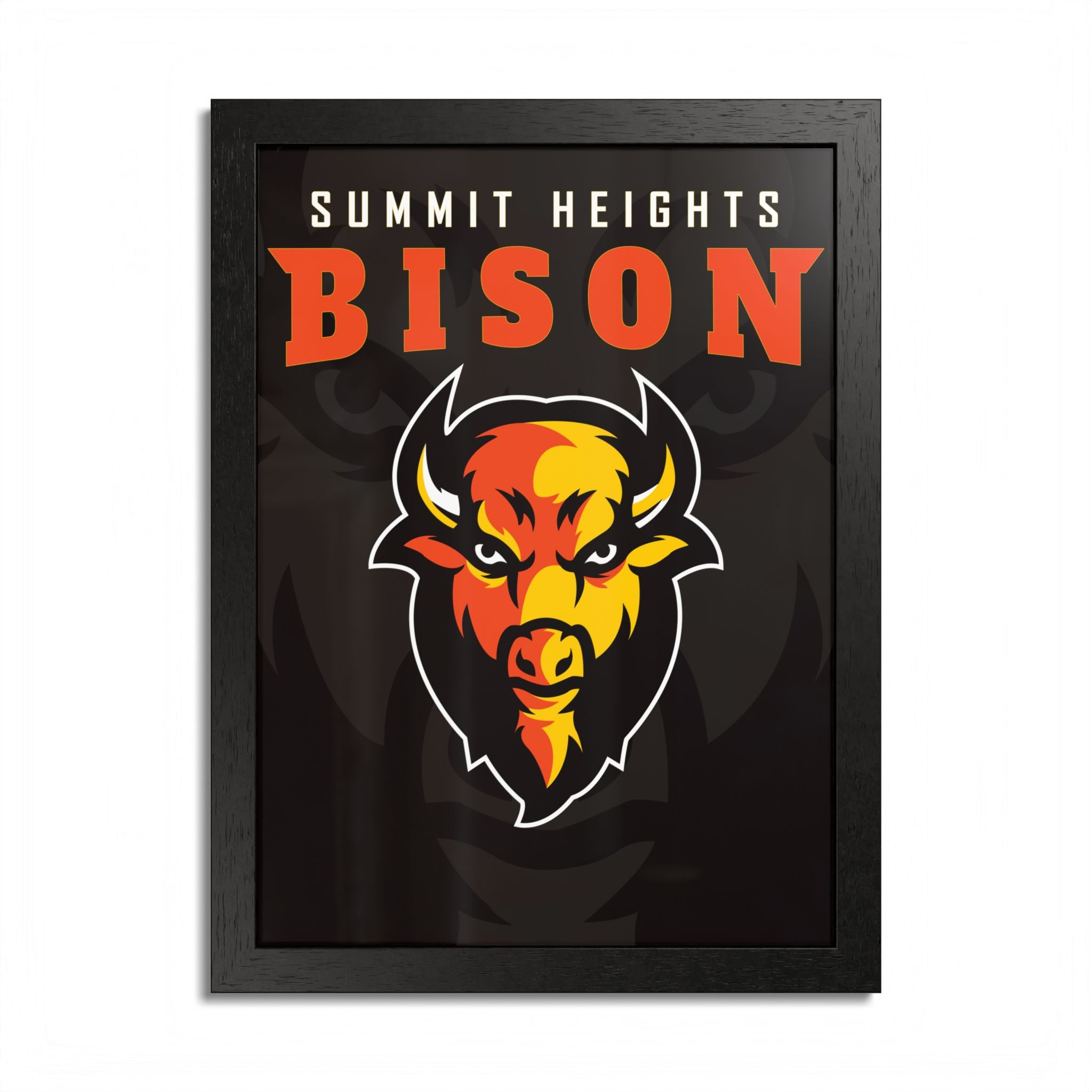 Bison Originals (Summit Heights Bison) Framed Poster, Multi-Color