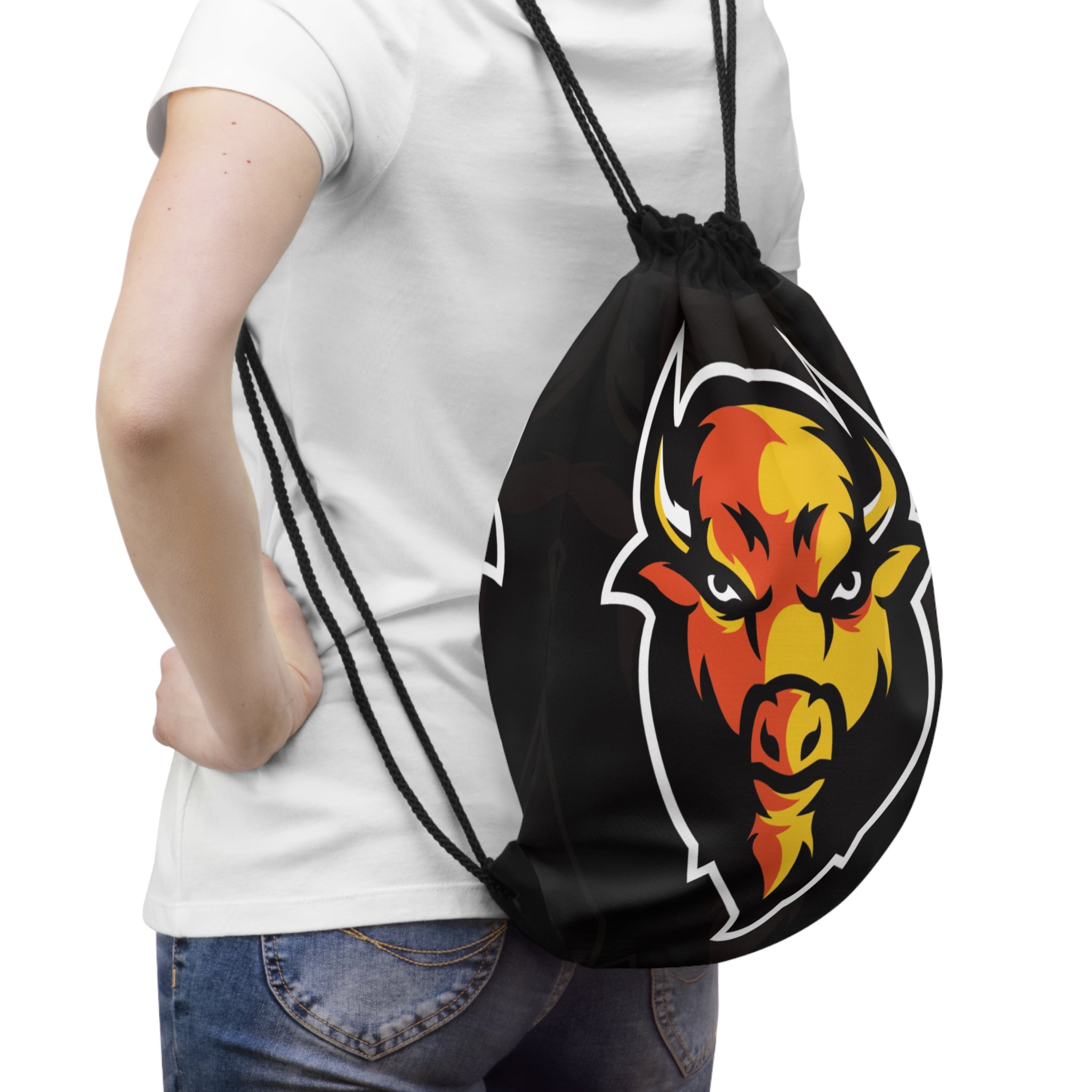 BISON ORIGINALS (Large BISON Logo) Drawstring Bag