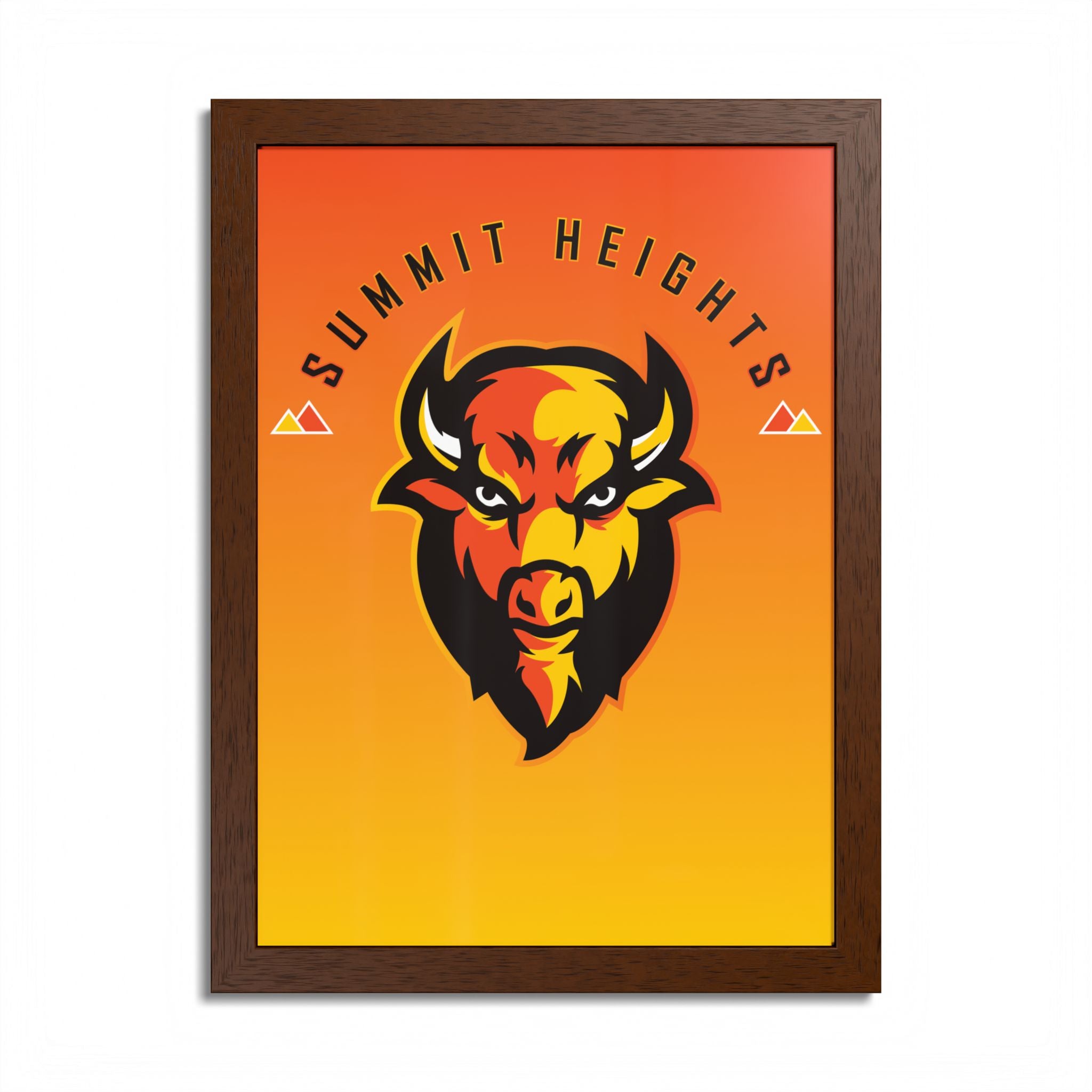 Bison Originals (Bison Gradient) Framed Poster, Multi-Color