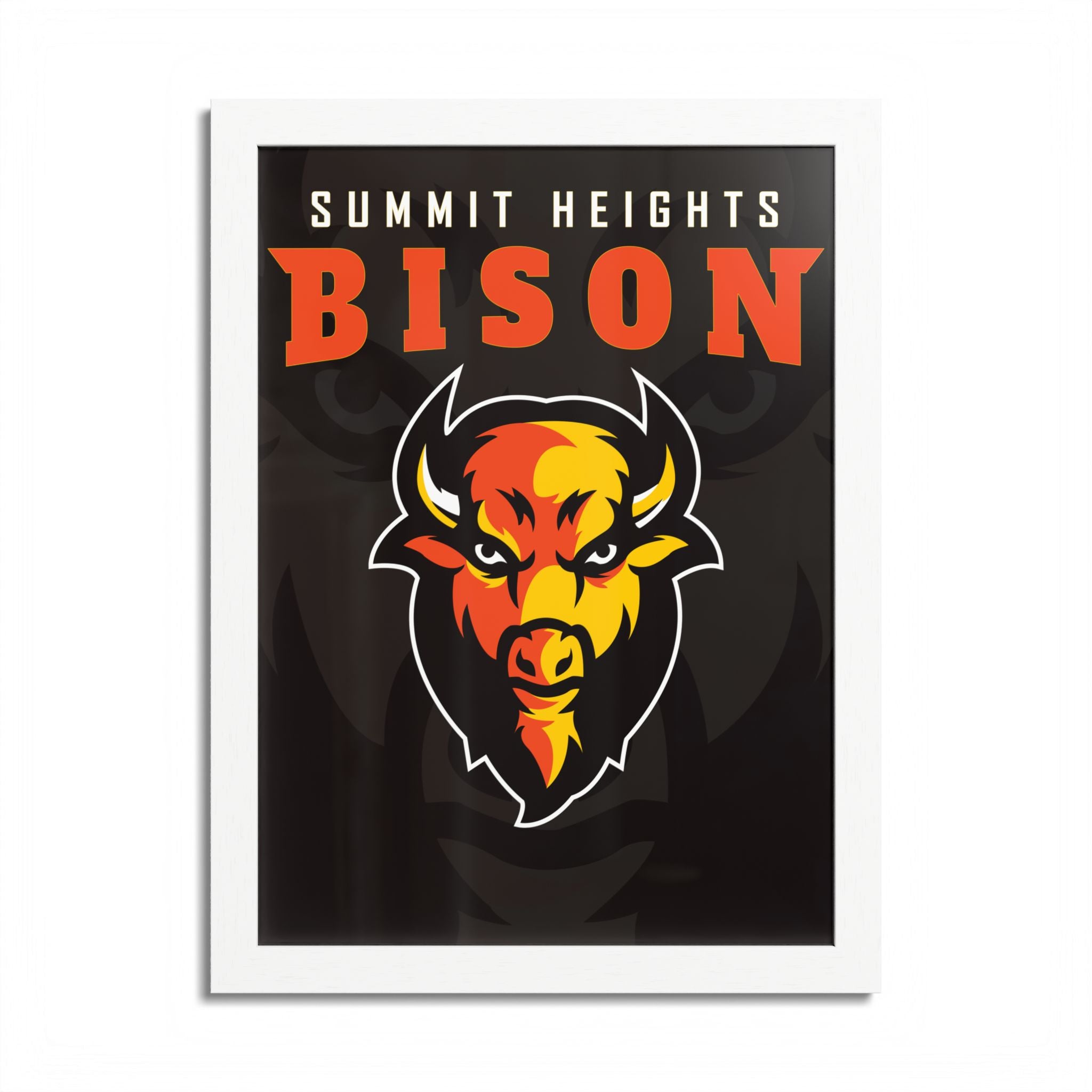 Bison Originals (Summit Heights Bison) Framed Poster, Multi-Color