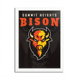 Bison Originals (Summit Heights Bison) Framed Poster, Multi-Color