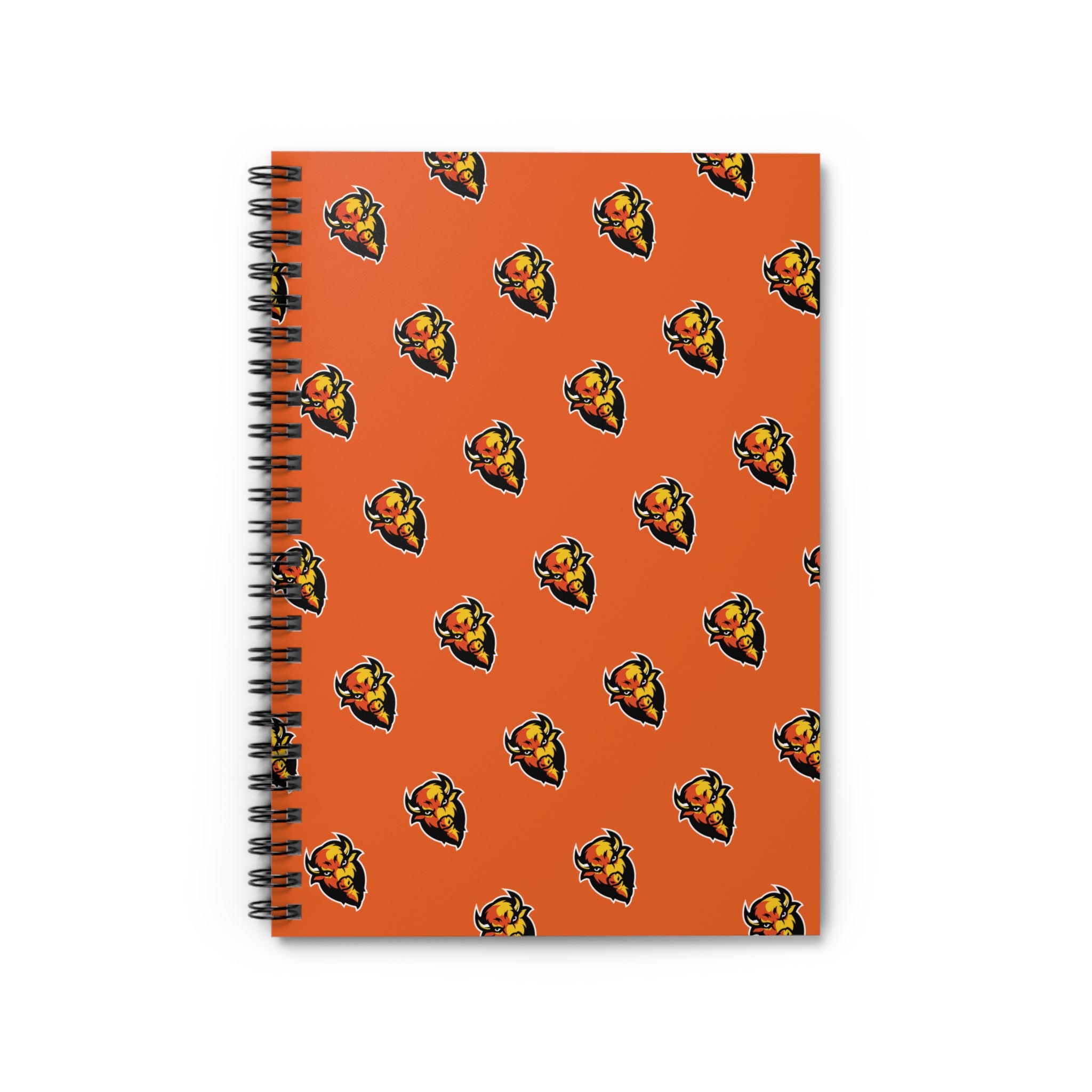 BISON ORIGINALS (BISON pattern - orange) Spiral Notebook - Ruled Line